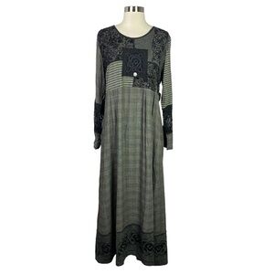 Charity 100% Rayon Patchwork Maxi Dress – Medium